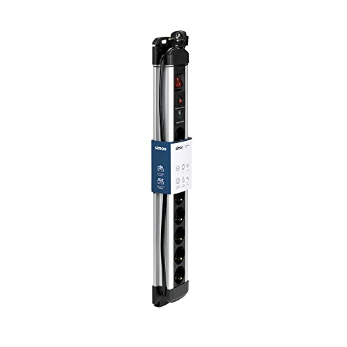 Enchufe Múltiple SIMON Extrapower: Regleta de 8 Tomas Schuko con Interruptor y Cable de 1,5M 5
