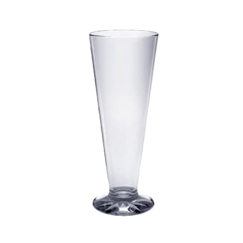 PLTHPS013C Pilsner Glass, 13 oz., 8-1/4"H, Starburst Base, Polycarbonate, Clear, Pack of 12