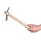 Kreuzhacke 45 cm Edelstahl Gesteinsfleck Pickaxes Spitzhacke Doppelhacke Mattock Hacke mit Holzgriff, Pick Axt Handwerkzeug zum Transplantieren der Pflanzung des Lösens von Boden