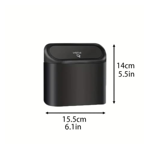 Almacenamiento cubo basura montado coche multiusos con tapa basculante superior 7