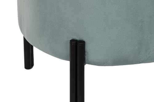 Repose-pieds design en polyester et structure métal avec rangement - 4