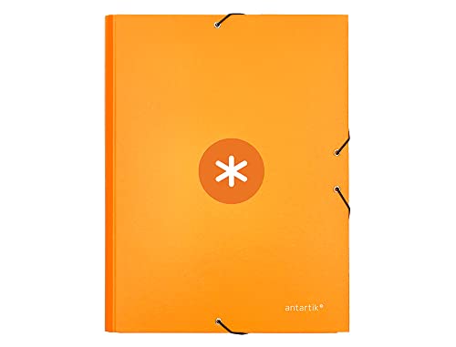 Carpeta Liderpapel Antartik Gomas A4 3 Solapas Carton Forrado Color Mostaza