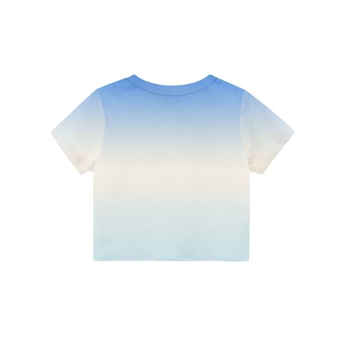 Girls Summer Shirts Cropped Short Sleeve Trendy Striped Clothes 2025 Vacation Beach Tops Crew Neck Blouses 2-14 Years4