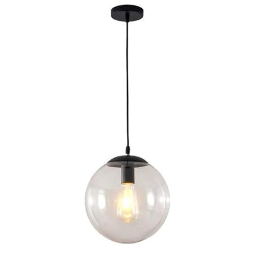 Suspension en verre moderne style épuré de 25 cm pour chambre