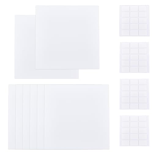 SUPERFINDINGS 8 pannelli di copertura per fori da parete con 60 adesivi in plastica, 30 cm, piastra di copertura antipolvere, piastra quadrata opaca per coprire fori in cartongesso nelle pareti