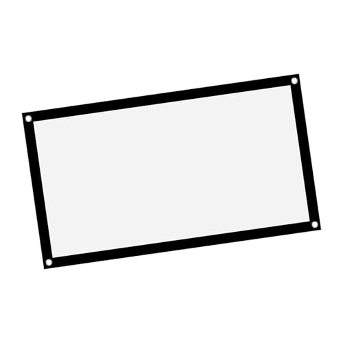 Beamerleinwand, 16:9 Verdickt, Tragbarer Knitterfreier Weicher Weißer Polyester-Projektorvorhang, Projektionsleinwand, Unterstützt Doppelseitige Projektion, für Innen- und Außenbereich (40 Zoll)