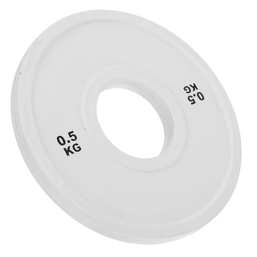 Plaques de poids caoutchouc blanc avec ouverture large pour barres