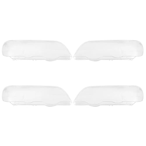 OUFDBLFDR 4Pcs Compatible with BMW X5 E53 2000-2003 Car Headlight Lens Cover Replacement Head Light Lamp Lampshade Glass Shell (Left+Right)