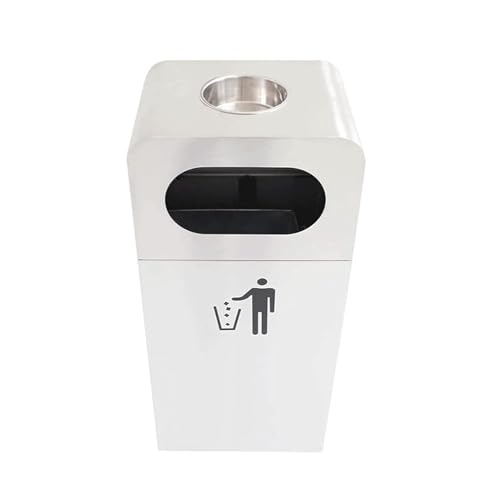 Poubelles d'extérieur pour parcs commerciaux publics rectangulaires acier avec cendrier