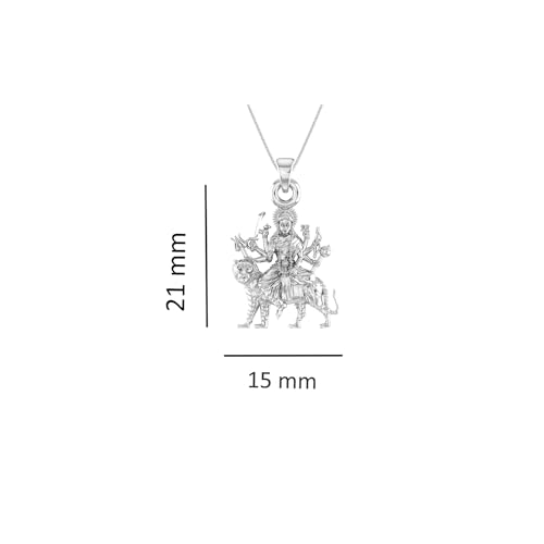 Pendentif Durga Maa argent chaîne cadeau idéal de protection et bien-être