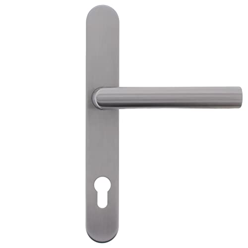 ToniTec Langschildgarnitur Schmalrahmen Halbgarnitur Modell Quan PZ 92 mm Edelstahl