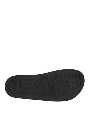 Tommy Jeans Homme Claquettes Pool Slide Sandales de Bain, Noir (Black), 44