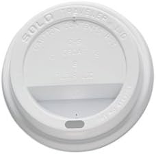 Dart Traveler Drink-Thru Lids, Fits 10Oz Cups, White, 100/Pack, 10 Packs/Carton