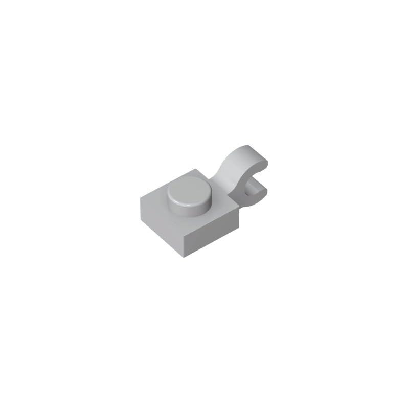 Gobricks 6019 Hinge Plate Plate Special 1x1 with Clip Horizontal [Thick U Clip] 50 Pieces GDS-813 Compatible with Lego Building Blocks Color:Light Bluish Gray — image 1