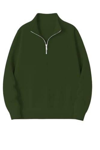 Image of Mack Jonney Men's Fleece Half-Zip High Neck Sweatshirt | Warm & Stylish Winter Wear -M4563