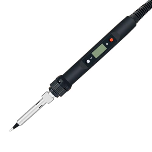 Feriany Soldador con Temperatura Ajustable, Herramienta de Soldadura LCD, Herramienta de Mantenimiento de Equipos de Soldadura, Enchufe UE de 220 V, Color Negro