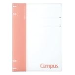 Kokuyo Campus Refillable Notebook, B5 2x2 Slim Ring Binder Notebook with Customizable Title Page, 40 Sheets Capacity. Suitable for 26 Holes Loose Leaf Paper, Pink (RU-NP704P)