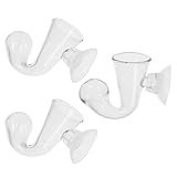 Yardwe 3Pcs High Borosilicate Glass Aquarium Co2 Drop Checker with Suction Cup, Carbon Dioxide Tester for