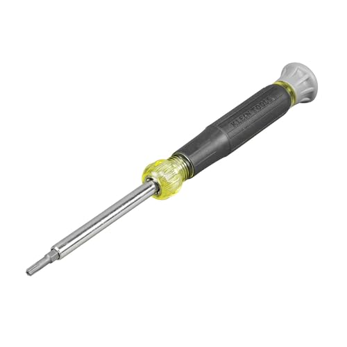 Image of Klein Tools 32585 Multi-bit Precision Screwdriver Set, 4-in-1 Electronics Screwdriver with Industrial Strength TORX Bits, Spin Top