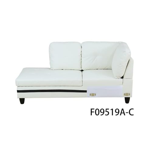 Beverly Fine Furniture Andes Microfiber with Faux Sofas, Cream White