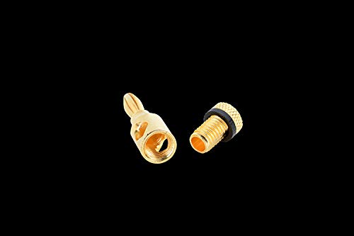 Accessonico 4 Pairs Gold Plated Speaker Banana Plugs – Open Screw Type Brass Connector For Speaker Stereo Wire, Home Theater Audio (8 Pcs/4 Red 4 Black) #TOP1