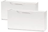 WELL HOME MOBILIARIO & DECORACIÓN Pack de 2 zapateros en polipropileno color blanco