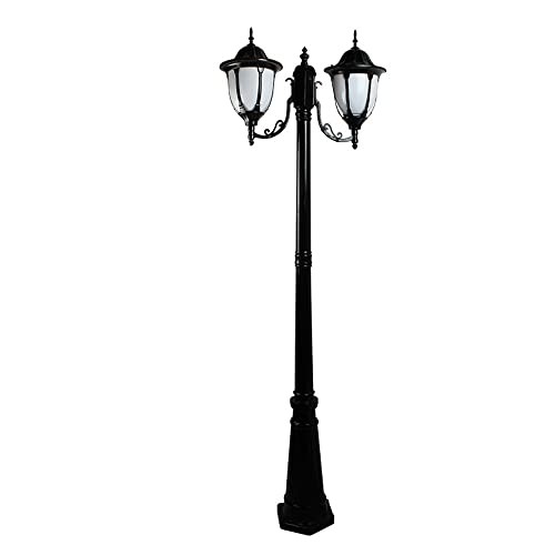Borne lumineuse extérieure jardin étanche IP55 éclairage double E27