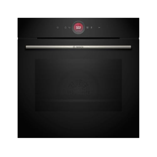 Bosch - Horno, Serie 8, 60 cm de ancho, Función Platos, AirFry, Asistente de limpieza con agua, negro, HBG724AB1