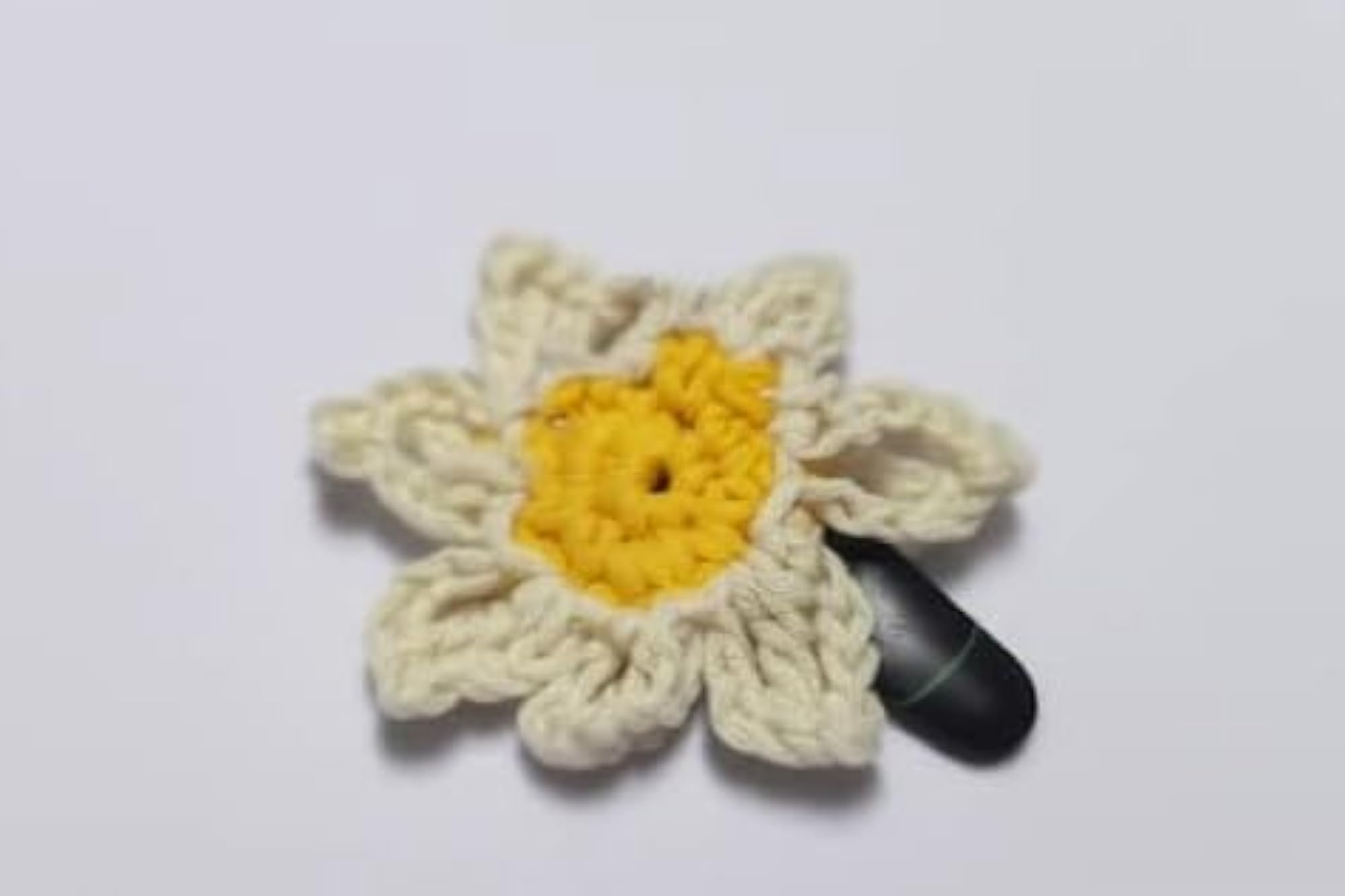 Handmade Crochet Flower Hair Clips for Girls