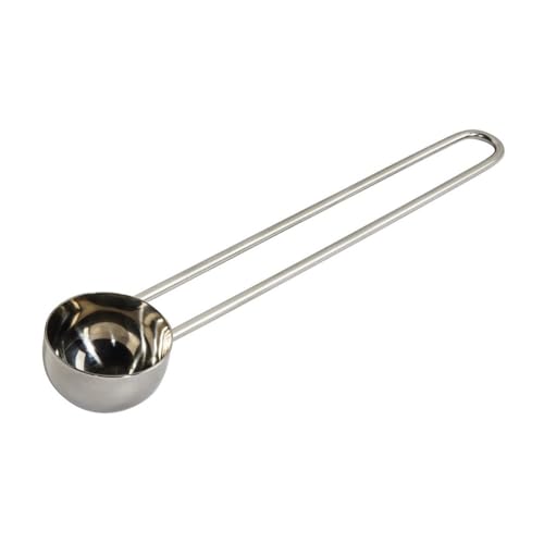 Xavax Cuillère doseuse à café en acier inoxydable (pour environ 6 g de poudre de café, cuillère à mesurer en acier inoxydable, longueur de 16,8 cm, lavable au lave-vaisselle) Argent