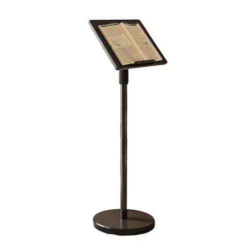 スタンディング読書スタンド、楽譜ディスプレイスタンド、180°回転デスクトップ、滑り止めベース付き、高さ調節可能60-145cm、ノートパソコン用料理本用