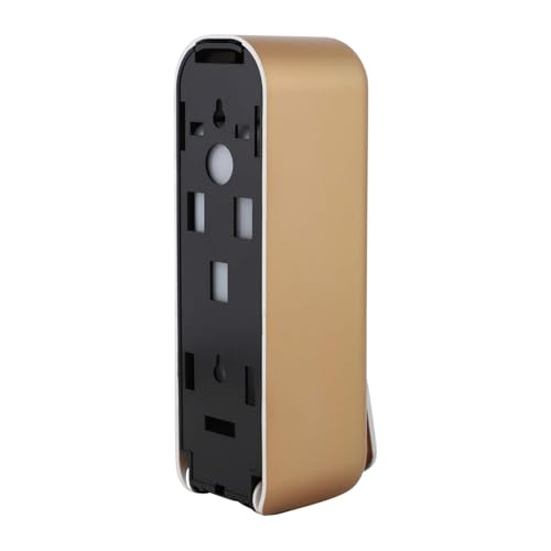 Image of Black ABS Wall Mounted Soap Dispenser: Leak-Free Hand Wash & Shampoo Bottle for Bathroom, Kitchen, Shower, Ideal Home Gadget & Organiser for Soap Dispenser in Wash Basin. (Rose Gold)