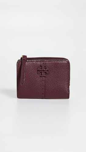 Tory Burch Women's McGraw Textured Bi-Fold Wallet, Wine, Red, One Size2