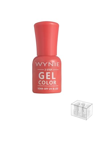 Esmaltes Semipermanentes en Gel Jelly 6 Colores, Pintauñas UV/LED Soak Off, Kit de Uñas en Gel para Manicura Natural (6-rojo 1)