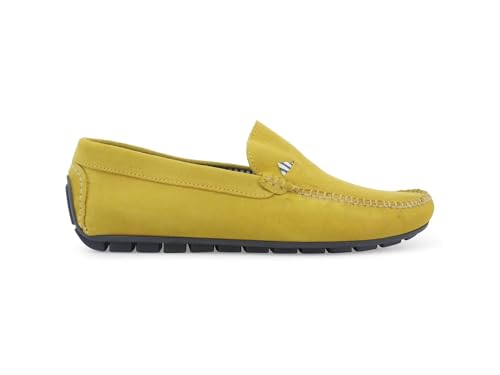 Mocasín casual hombre de ante en tono ocre para calzado de primavera