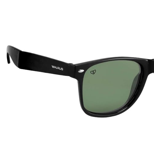 Image of Walrus Flex Series Wayfarer Sunglasses for Men - Plastic Frame, Acrylic Lenses, UV Protection Coating - Classic and Durable Eyewear for Casual and Everyday Wear