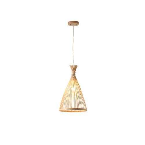Lustre en bambou tissé main suspension lanterne artisanale chinoise pour salon
