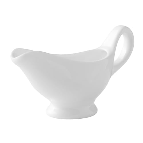 WEKADRIN Salsera de Porcelana con Asa Bote para Salsa y Condimentos para Servir Salsas Calientes y Frías Cocina y Mesa