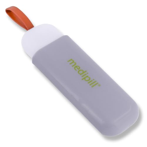 MEDIPILL - Pilulier journalier | Boîte à médicaments rectangle | Petit distributeur de pilules de voyage | 3 compartiments sécurisés | Plastique sans BPA | Une Pièce | MED-PC3