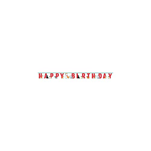 Creative Converting Dog Party Happy Birthday Banner, Blue - image 1