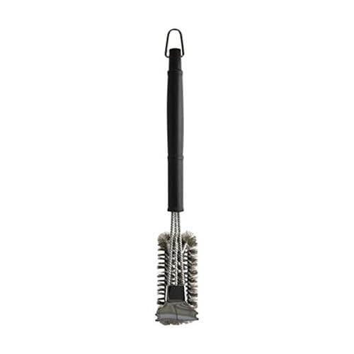 Farberware 5261925 Barbecue Triple Head Grill Brush, 18-Inch, Black - image 1