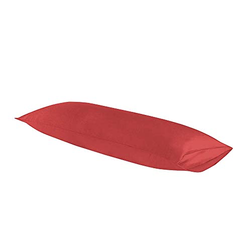 NTBAY Body Pillowcase - Brushed Microfiber 20x54 Pillowcase - Soft, Wrinkle-Free, Fade-Resistant, Stain-Resistant, Wine Red Body Pillow Cover with Envelope Closure - 20x54 Inches, Wine Red - Thumbnail 5