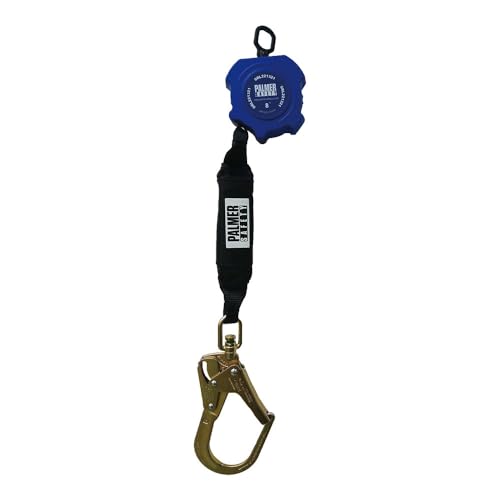 Image of Palmer Safety SRD 8 FT. Self Retracting Lifeline I Lightweight SRL with Web Rebar Snap Hook I OSHA ANSI Industrial Roofing Tool Personal Fall Arrest Protection Safety Yoyo