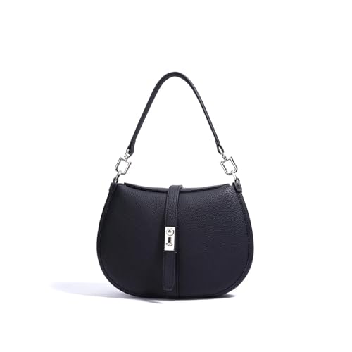 Sac à bandoulière en cuir au design Crescent et finitions soignées pour femmes