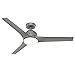 Hunter Fan 52 Inch Casual Matte Silver Finish Outdoor Ceiling Fan With Light Kit (Renewed)