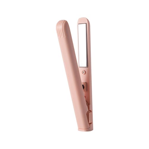 Mini Lockenstab mit doppeltem Verwendungszweck,2025 Upgrade 2-in-1-Haarglätter und Lockenstab,Mini Lockenstab,Tragbarer Mini-Lockenstab für alle Haartypen (Rosa)
