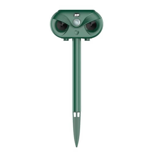 ETUCYNG 屋外動物よけ器、超音波動物よけ器 | 太陽光発電リス&ウサギよけ屋外用 | 防水ウサギ撃退器屋外、超音波リス撃退器、動物撃退器、庭用屋外動物撃退器