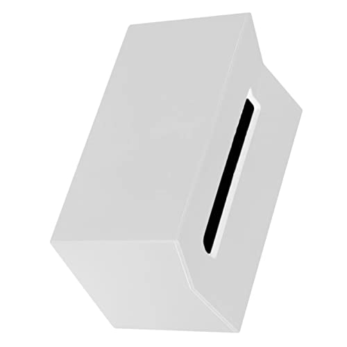 CAXUSD Scatola Fazzoletti Da Parete Organizzatore Fazzoletti in Plastica Bianco Facile Installazione Fori Per Bagno