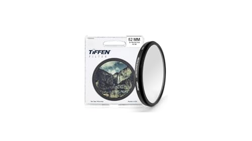 Tiffen 52UVP Slim 52mm UV Protection Filter for Camera Lens, Clear Optical Glass, Impact Resistant