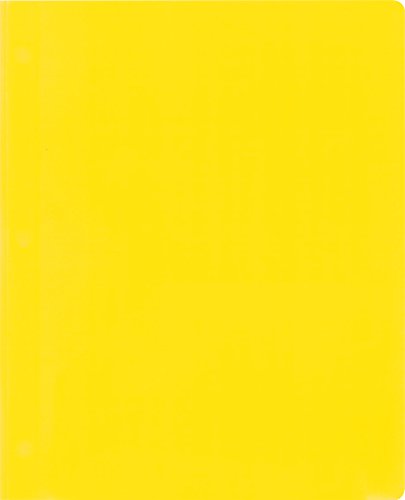 Lion 2-Pocket Plastic Folder with Fasteners, 1 Folder, Yellow (92310-YW)